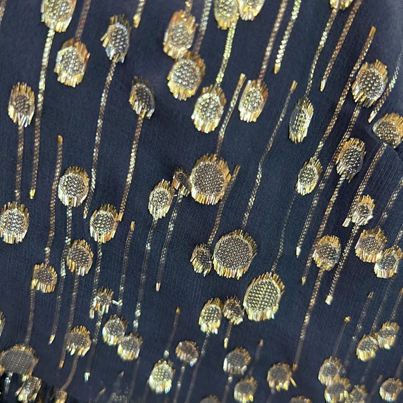 Sail to Sable - Navy Metallic Long Sleeve Tunic Dress - Picture 4 of 5